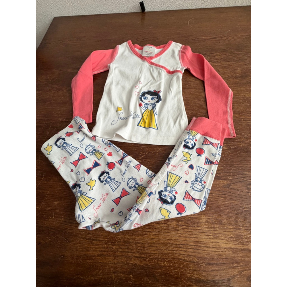 Disney Hanna Andersson Snow White Pajamas Girls Size 4 Organic Cotton Set